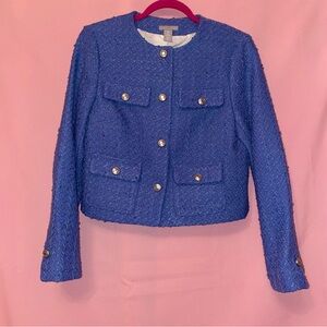 H&M Blue Textured Jacket
